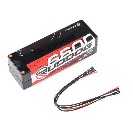 RUDDOG Racing 6600 (99.9Wh) 150C/75C 15.2V LCG 1/8 Pack LiPo-HV Battery